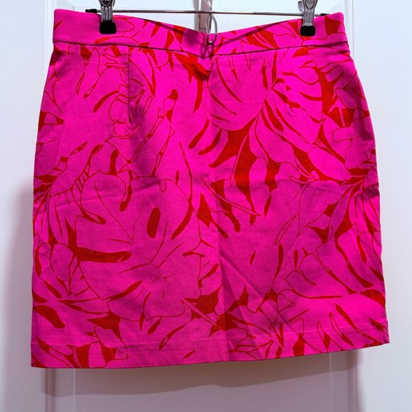 Hot Pink Tropical Print Skort || Rafaella - Picture 2 of 2